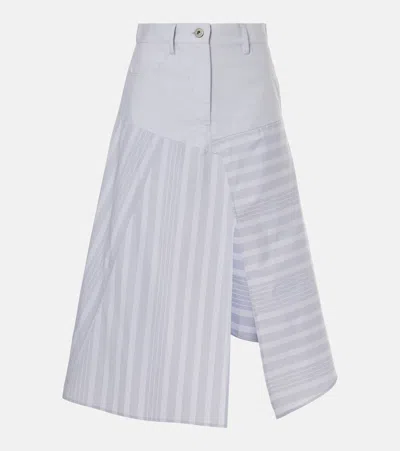 JW ANDERSON PATCHWORK COTTON MIDI SKIRT