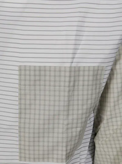 Jw Anderson Patchwork Long Sleeved Shirt In Blue