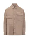 Jw Anderson Patchwork Overshirt In Beige