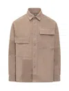 Jw Anderson Patchwork Overshirt In Cream