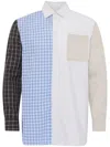 Jw Anderson Patchwork Shirt In Blue