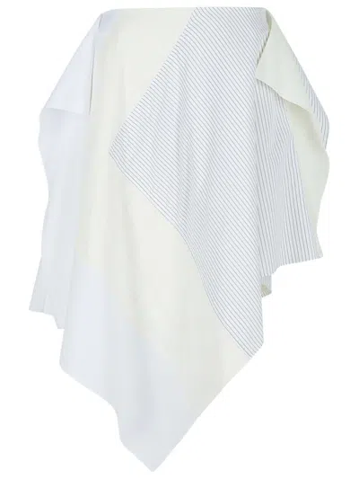 JW ANDERSON J. W. ANDERSON 'PATCHWORK' WHITE COTTON SKIRT