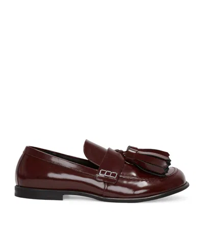 Jw Anderson Patent Leather Tassel Loafers In Multi