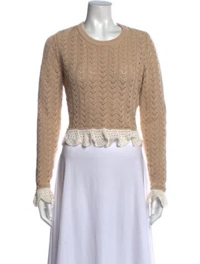 Pre-owned Jw Anderson Patterned Crew Neck Sweater In Neutrals