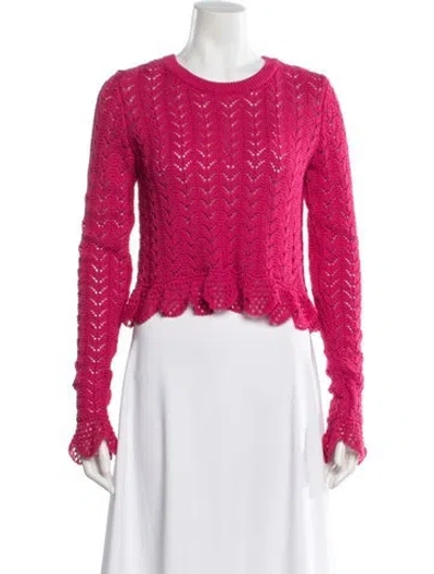 Pre-owned Jw Anderson Patterned Crew Neck Sweater In Red