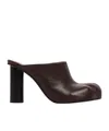 Jw Anderson Lambskin Leather Paw-toe Mules In Brown