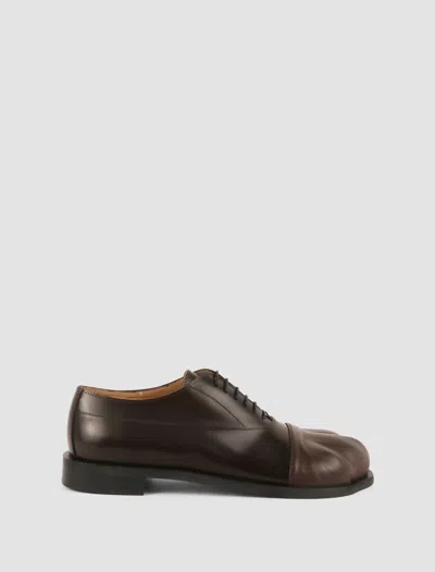 Jw Anderson Paw Leather Derby Shoes In Dark Brown | ModeSens