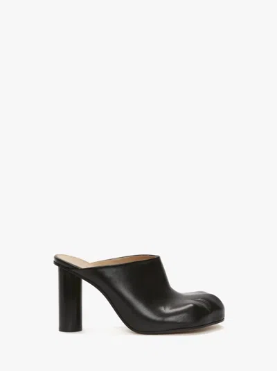 Jw Anderson Paw Leather Mules In Black