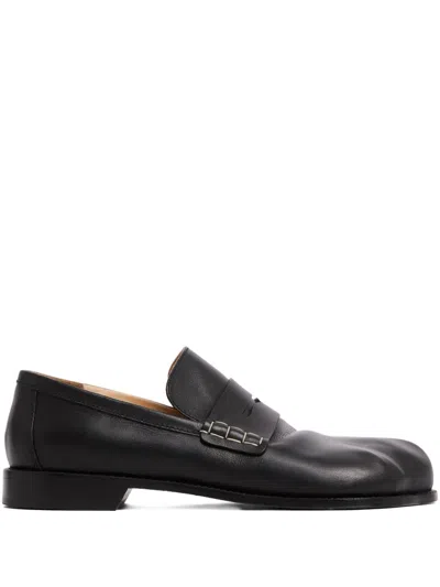 Jw Anderson Penny Leather Loafers In Black