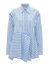 Jw Anderson J.w. Anderson Peplum Drape Shirt In Blue
