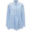 Jw Anderson J.w. Anderson Peplum Drape Shirt In Blue