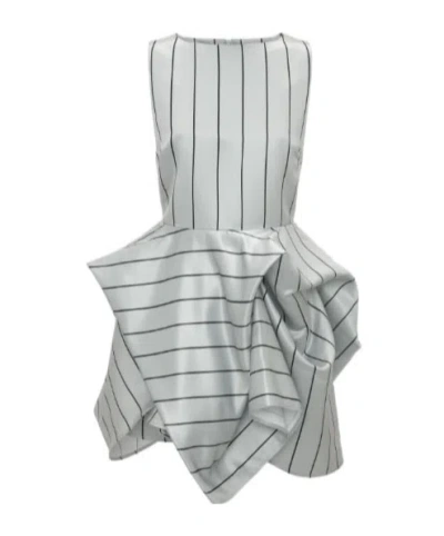 Jw Anderson Peplum Mini Dress In Grey