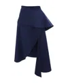 Jw Anderson Peplum-waist Asymmetric Skirt In Multi