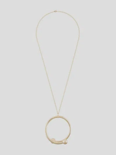 Jw Anderson Pierce Necklace In Gold