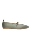 Jw Anderson Pin-button Belted Ballet Shoes In Gray