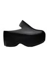 Jw Anderson Leather Slide Platform Clogs In Black