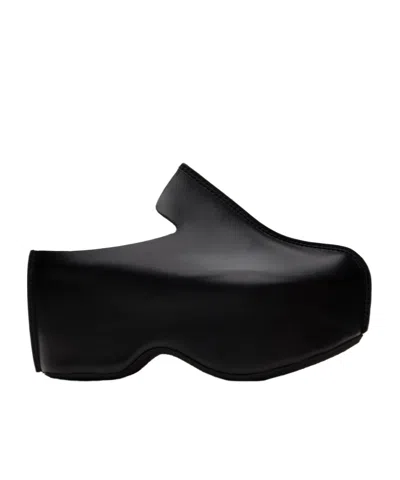 Jw Anderson Pin-pleated Muller Shoes In Black