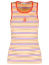Jw Anderson Multicolor Contrast Trim Striped Tank Top