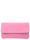 Jw Anderson Logo Printed Foldover Top Shoulder Bag In Pink