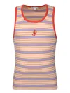 Jw Anderson J. W. Anderson Multicolored Striped Sleeveless Tank Top In Pink