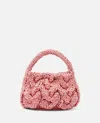 Jw Anderson J.w. Anderson Small Cable Knit Bag In Pink