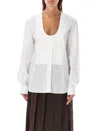 Jw Anderson Women's Pintuck Bib Shirt