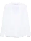 Jw Anderson Pintuck Bib Shirt In White