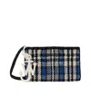 Jw Anderson Checked Zipped Market Bag In Black