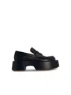 Jw Anderson 'platform' Black Leather Loafers Women In Black