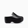 Jw Anderson Leather Slide Platform Clogs In Black