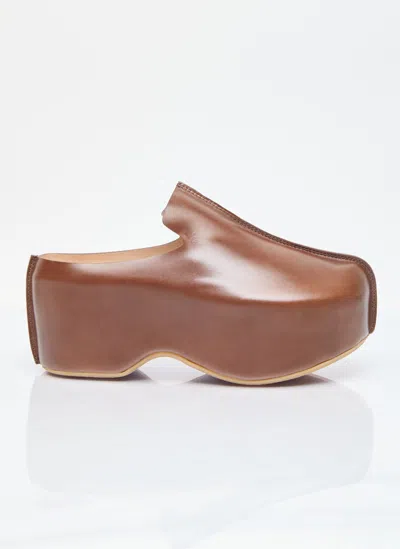 Jw Anderson Platform Clog Shoe In Brown