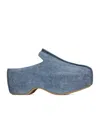 Jw Anderson Blue Platform Clogs In Blue