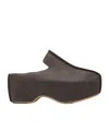 Jw Anderson Platform Mules In Brown