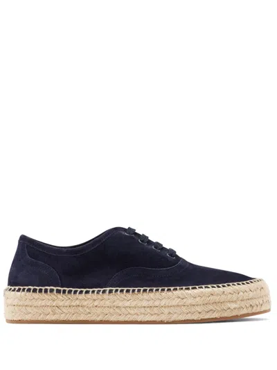 Jw Anderson Platform Suede Espadrilles In Blue
