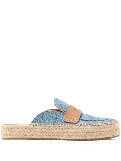 Jw Anderson Platform Suede Espadrilles In Blue