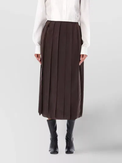 Jw Anderson J. W. Anderson Ribbon Hem Midi Skirt In Brown