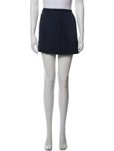 Pre-owned Jw Anderson Pleated Accents Mini Skirt In Blue
