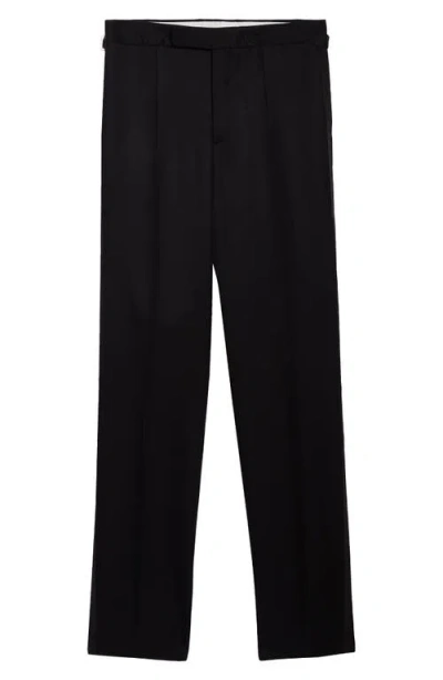 Jw Anderson Pleated Black Wool Tuxedo Pants