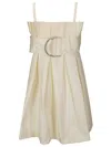Jw Anderson Short Cotton Dress In Folds