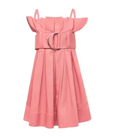 JW ANDERSON JW ANDERSON PLEATED D-RING MINI DRESS