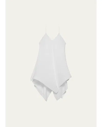 Jw Anderson Pleated Layered Handkerchief Tank Top In White