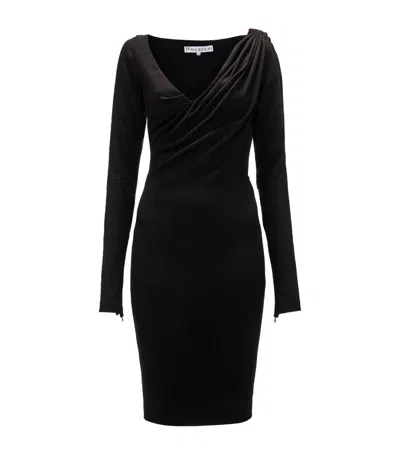 Jw Anderson J. W. Anderson Black Long Sleeves Dress In Nero Neri E Grigi