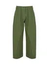 Jw Anderson Twisted Seam Trousers Dark Green In Dark Green