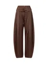 Jw Anderson Satin Trousers In Brown