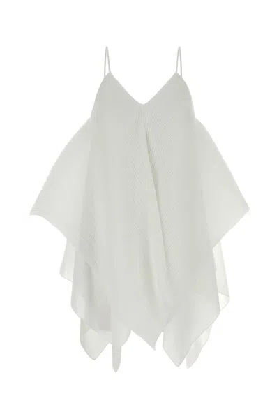 Jw Anderson Plissé Polyester Tank Top In White
