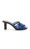 Jw Anderson Plot Woven Leather Sandals In Blue