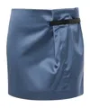 Jw Anderson Satin Mini Skirt In Blue