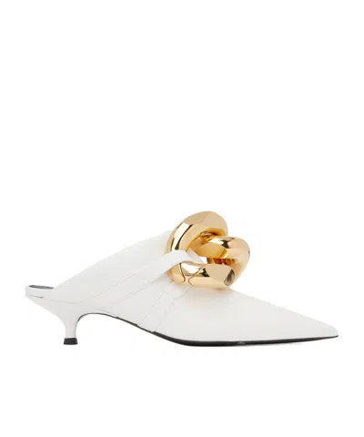 Jw Anderson Pointed Muller Heels In White