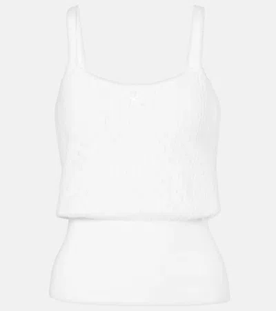 Jw Anderson Pointelle Cotton And Cashmere Camisole In White