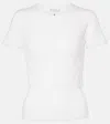 Jw Anderson Pointelle Cotton And Cashmere Top In White
